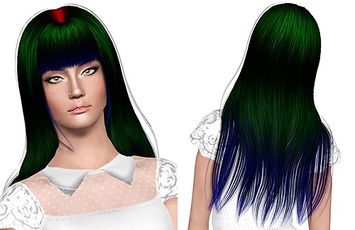 Cazys Moonchild hairstyle retextured by Chantel Sims for Sims 3