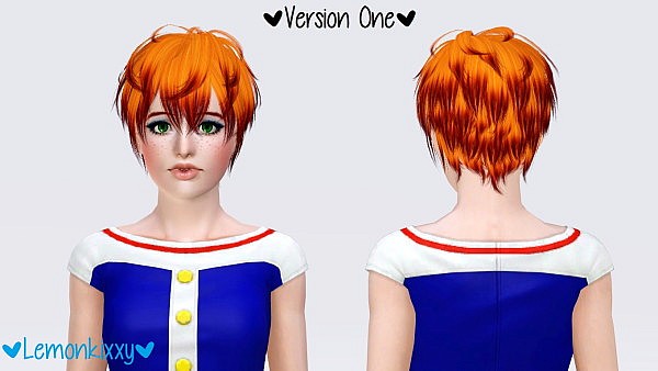 Kijiko Korat hairstyle retextured by Lemonkixxy for Sims 3