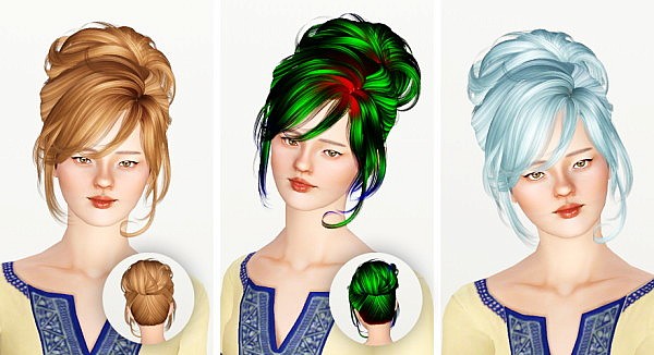 Newsea`s Crescent hairstyle retextured by Sunpi for Sims 3