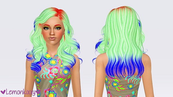 Skysims 187 hairstyle retextured by Lemonkixxy for Sims 3