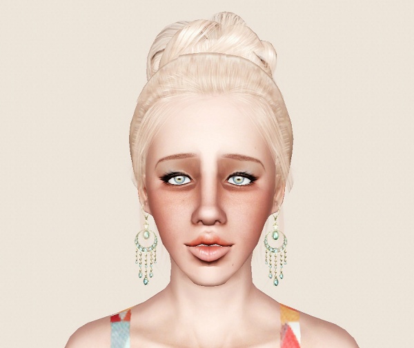 Raonjena 23 hairstyle retextured by Marie Antoinette for Sims 3