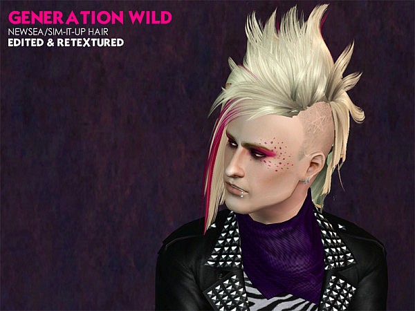 Newsea`s Sims it up hairstyle edited for him by Astraea for Sims 3