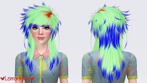 Newsea Holic hairstyle retextured by Lemonkixxy for Sims 3