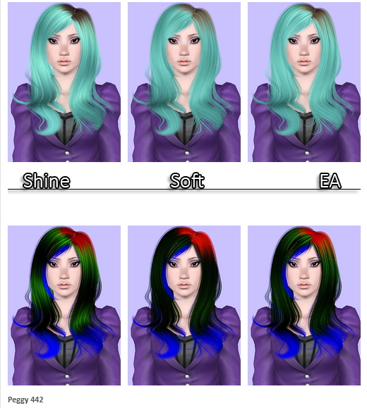 Peggy`s 442 hairstyle retextured by Plumb Bombs for Sims 3