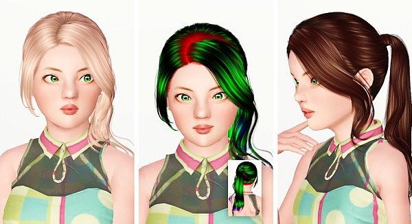 Cazy`s Unofficial hairstyle retextured by Sunpi for Sims 3