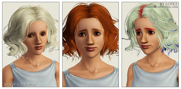 Newsea`s hairstyles retextured by Lotus for Sims 3