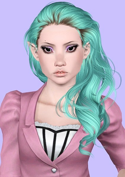 Newsea`s hairstyle Millet retextured by Plumb Bombs for Sims 3