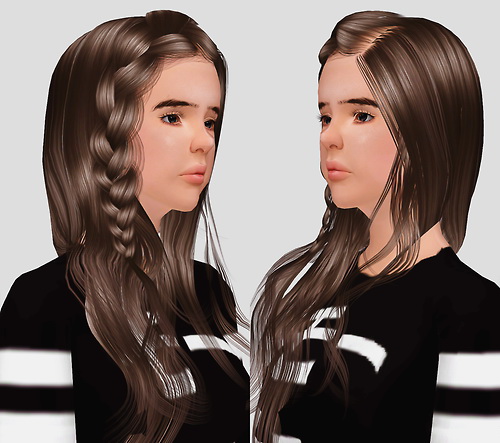 Raonjena 28 hairstyle retextured by Imamii for Sims 3