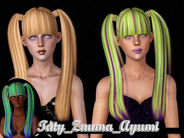 NewSea and Zauma hairstyles retextured by Taty for Sims 3