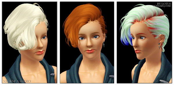 NewSea Shero hairstyle retextured by Lotus for Sims 3