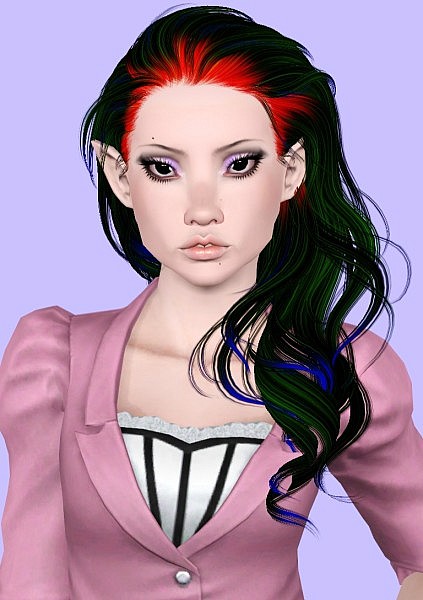 Newsea`s hairstyle Millet retextured by Plumb Bombs for Sims 3