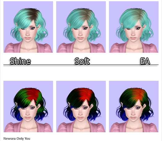 Newsea`s Only You hairstyle retextured by Plumb Bombs for Sims 3