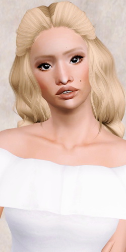 Alesso’s Spectrum hairstyle retextured by Beaverhausen for Sims 3