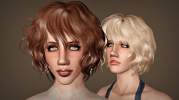 Newsea`s Blossom Story hairstyle retextured by Marie Antoinette for Sims 3