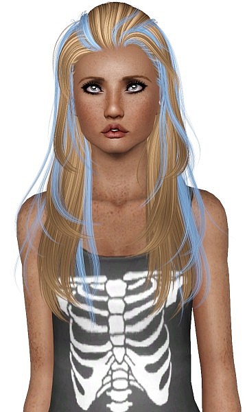 Newsea`s Sakura Drops Streaked hairstyle retextured by Plumb Bombs for Sims 3