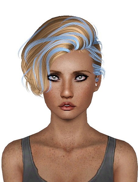 NewSea`s Shero Streaked  hairstyle retextured by Plumb Bombs for Sims 3