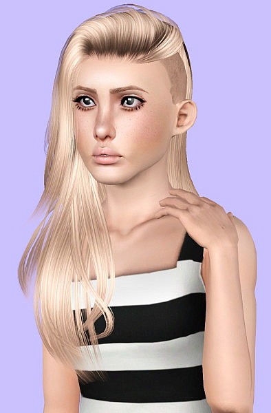 Raonjena 36 Shaved hairstyle retextured by Plumb Bombs for Sims 3