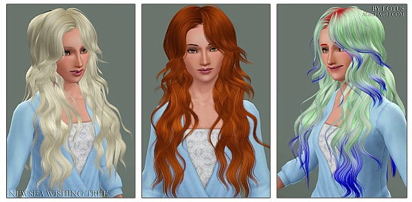NewSea`s Wishing Tree hairstyle retextured by Lotus for Sims 3