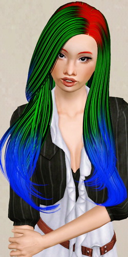 Butterflysims 121 hairstyle retextured by Beaverhausen for Sims 3