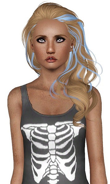 Newsea`s Millet Streaked hairstyle retextured by Plumb Bombs for Sims 3