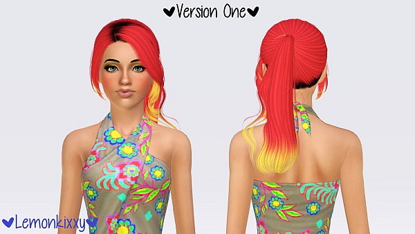 Cazy`s Unofficial hairstyle retextured by Lemonkixxy for Sims 3