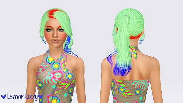 Cazy`s Unofficial hairstyle retextured by Lemonkixxy for Sims 3