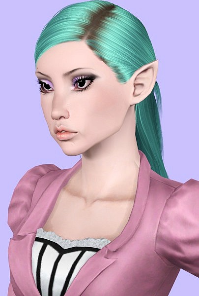Cazy`s Midnight Wish hairstyle retextured by Plumb Bombs for Sims 3