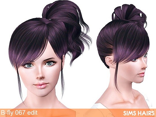 Butterfly 067 AF hairstyle retexture by Sims Hairs