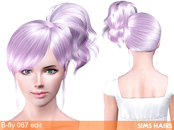 Butterfly 067 AF hairstyle retexture by Sims Hairs for Sims 3