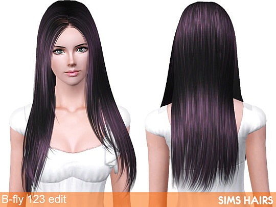 B-fly Sims 123 AF hairstyle retexture by Sims Hairs