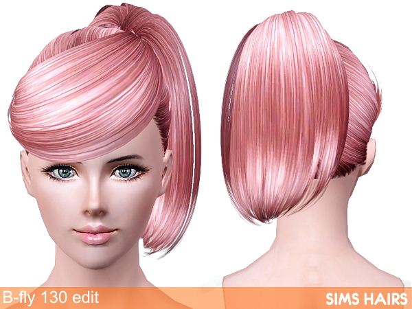 B fly Sims 130 AF hairstyle retexture by Sims Hairs for Sims 3