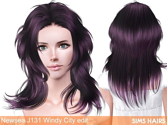 Newsea’s J131 Windy City AF retextured by Sims Hairs