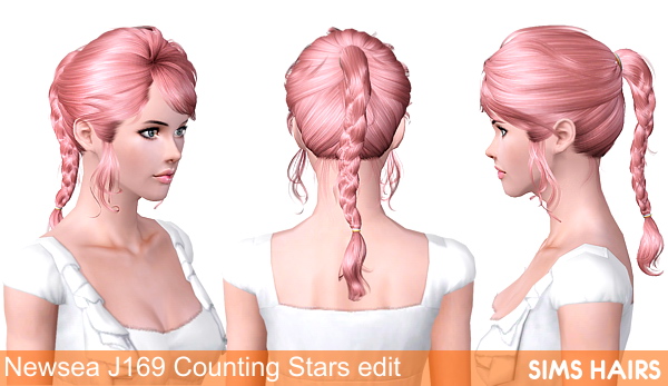 Newsea’s J169 Counting Stars AF retexture by Sims Hairs for Sims 3