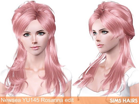 Newsea’s YU 145 Rosanna AF retexture by Sims Hairs