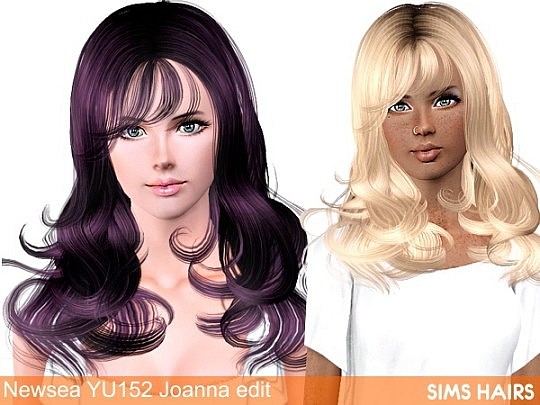 Newsea’s YU152 Joanna hairstyle retextured by Sims Hairs