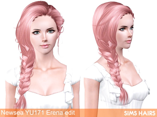 Newsea’s YU171 Erena hairstyle AF retextured by Sims Hairs for Sims 3