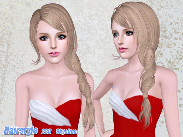 Loosely bound hairstyle 220 by Skysims for Sims 3