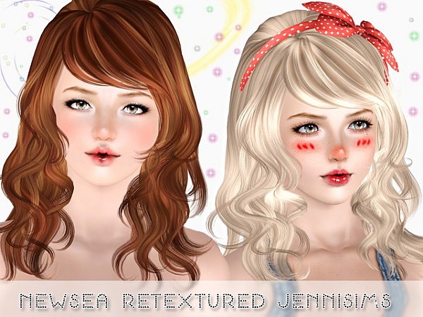 Newsea`s Eyes On Me hairstyle retextured by Jenni Sims for Sims 3