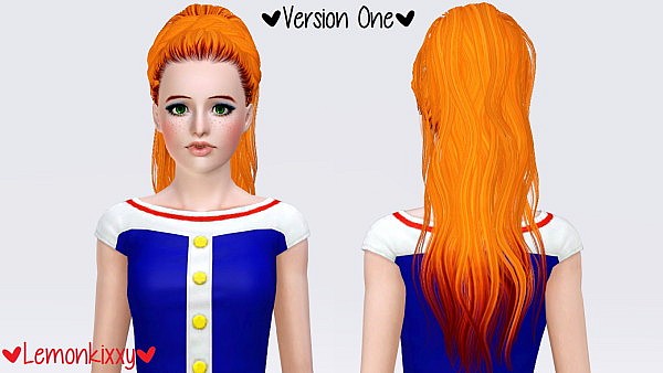 SkySims 176 hairstyle retextured by Lemonkixxy for Sims 3