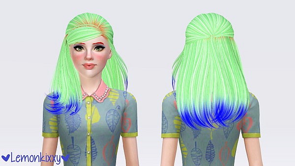 Skysims 212 hairstyle retextured by Lemonkixxy for Sims 3