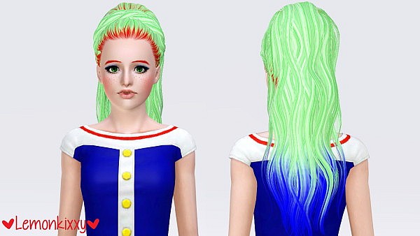 SkySims 176 hairstyle retextured by Lemonkixxy for Sims 3