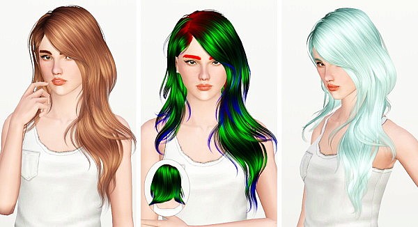 Newseas Serenity hairstyle retextured by Sunpi for Sims 3
