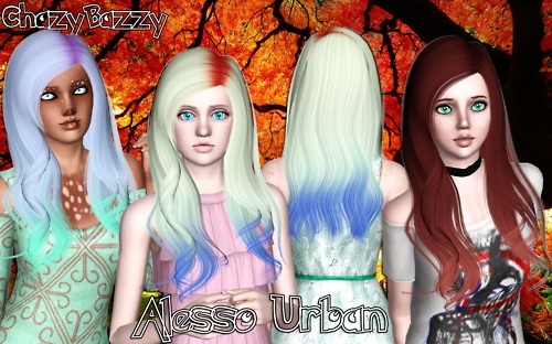 Alesso`s Urban hairstyle retetured by Chazy Bazzy for Sims 3