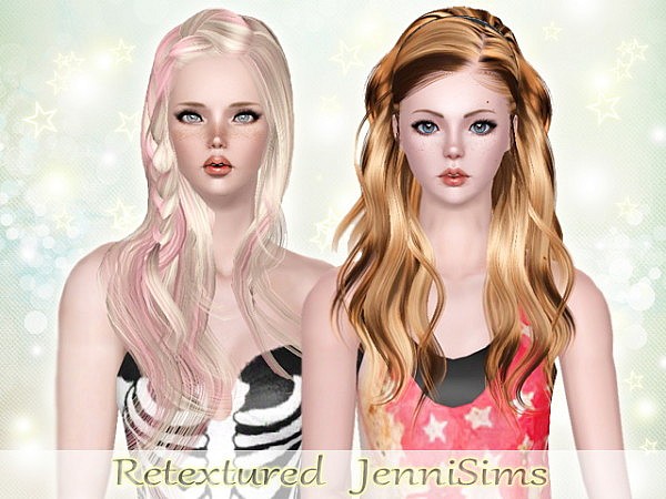Rajonera hairstyles retextured by Jenni Sims for Sims 3