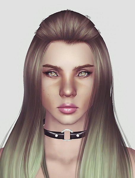 Alesso`s Aurora hairstyle retextured by Momo for Sims 3