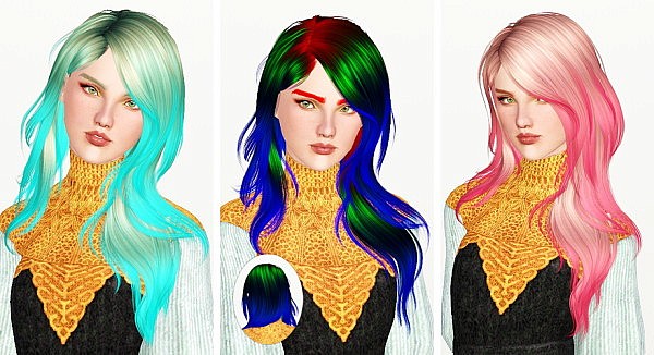 Newseas Serenity hairstyle retextured by Sunpi for Sims 3