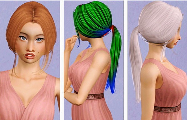 Hortence’s hairstyle retextured by Beaverhausen for Sims 3