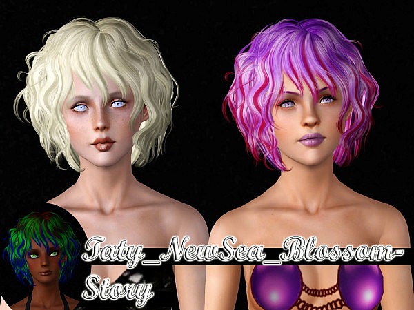 Newsea`s Blossom Story hairstyle retextured by Taty for Sims 3