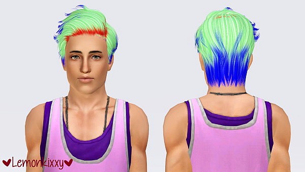 NewSea`s Adonis hairstyle retextured by Lemonkixxy for Sims 3