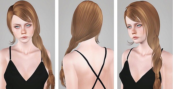 Skysims 220 hairstyle retextured by Liahx for Sims 3